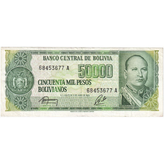 Boliwia, 
  
  50, 
  
  000 peso boliviano