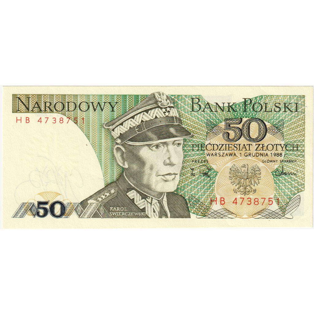 Polska, 
  
  50 złotych, 
  
  1988