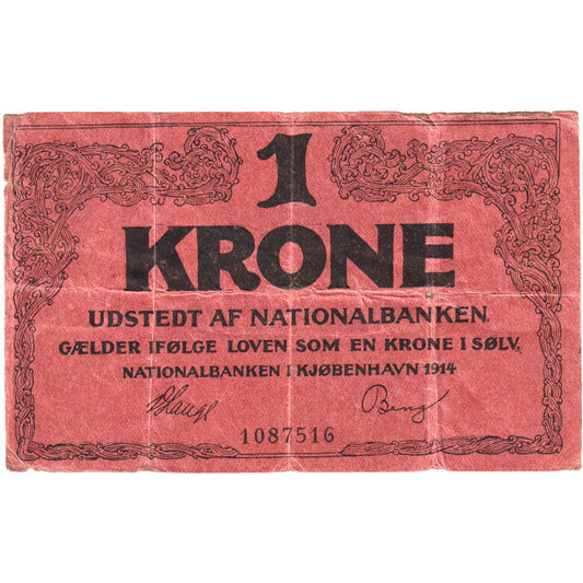 Dania, 
  
  1 korona, 
  
  1914-10-01