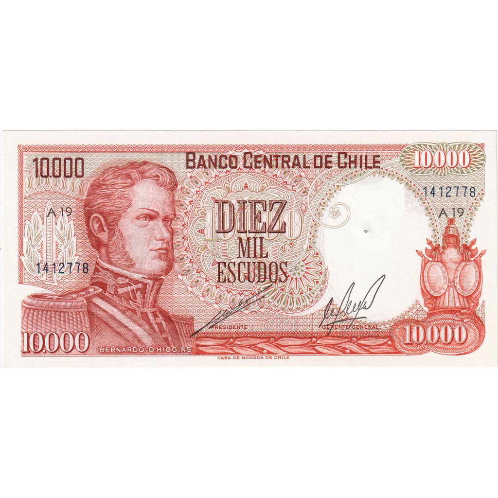 Chile, 
  
  10, 
  
  000 Escudo