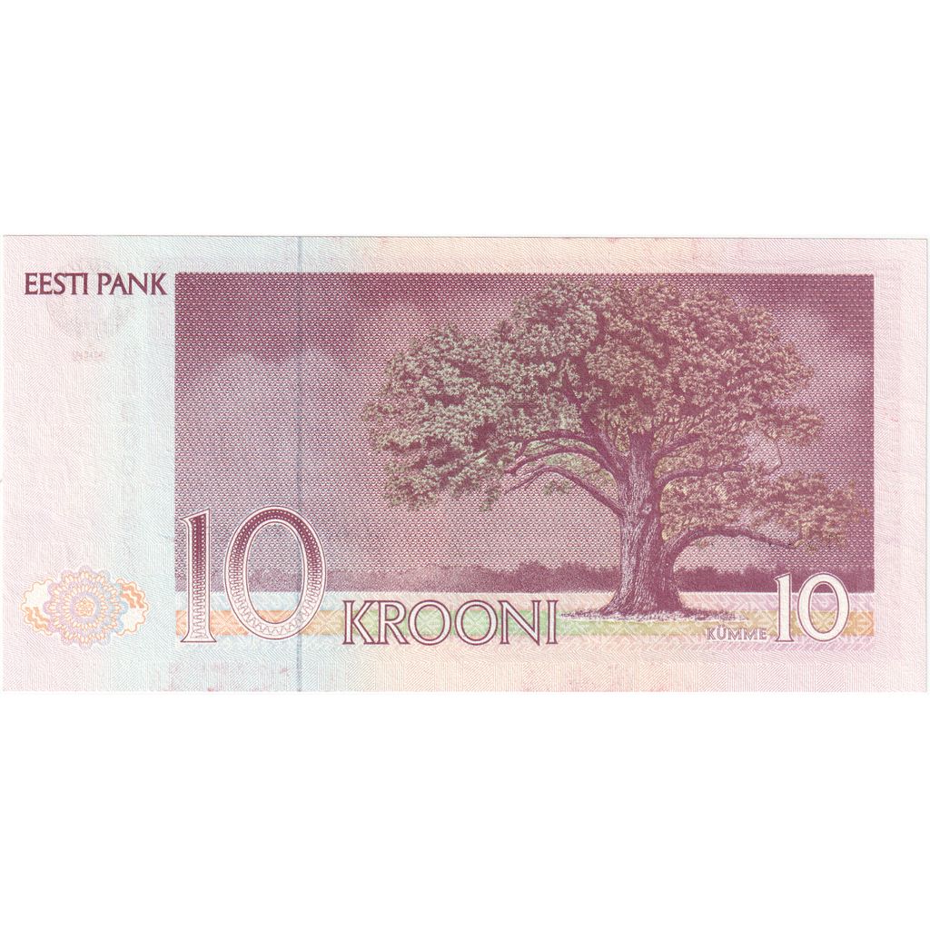 Estonia, 
  
  10 koron, 
  
  1992