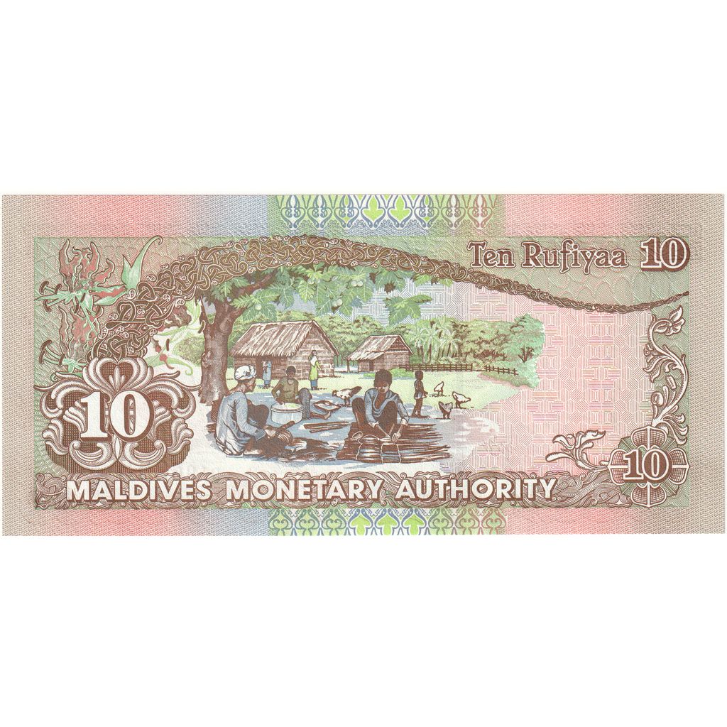 Malediwy, 
  
  10 Rufiyaa, 
  
  1998