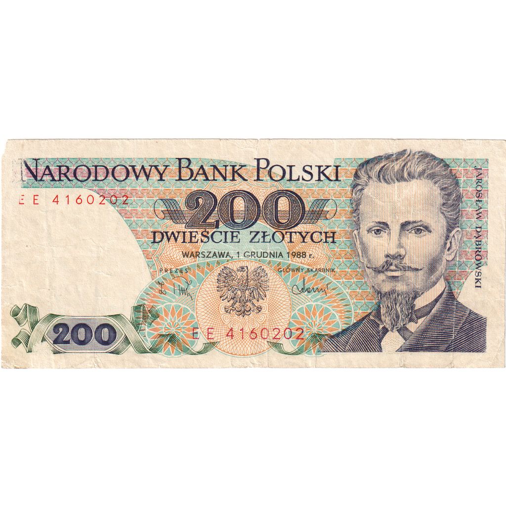 Polska, 
  
  200 złotych, 
  
  1988-12-01