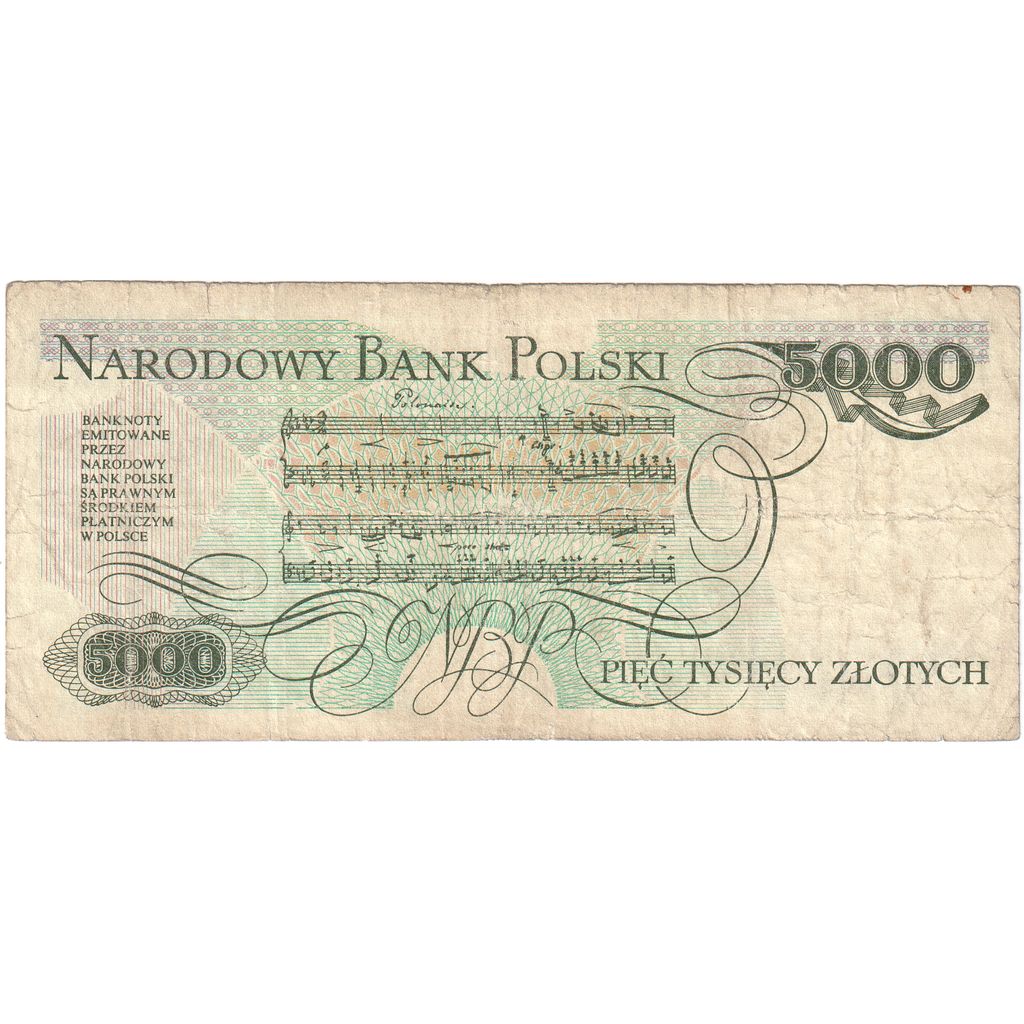 Polska, 
  
  5000 złotych, 
  
  1988-12-01