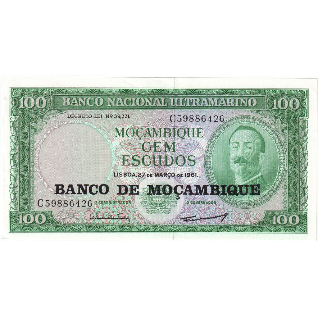 Mozambik, 
  
  100 Escudo, 
  
  27.03.1961