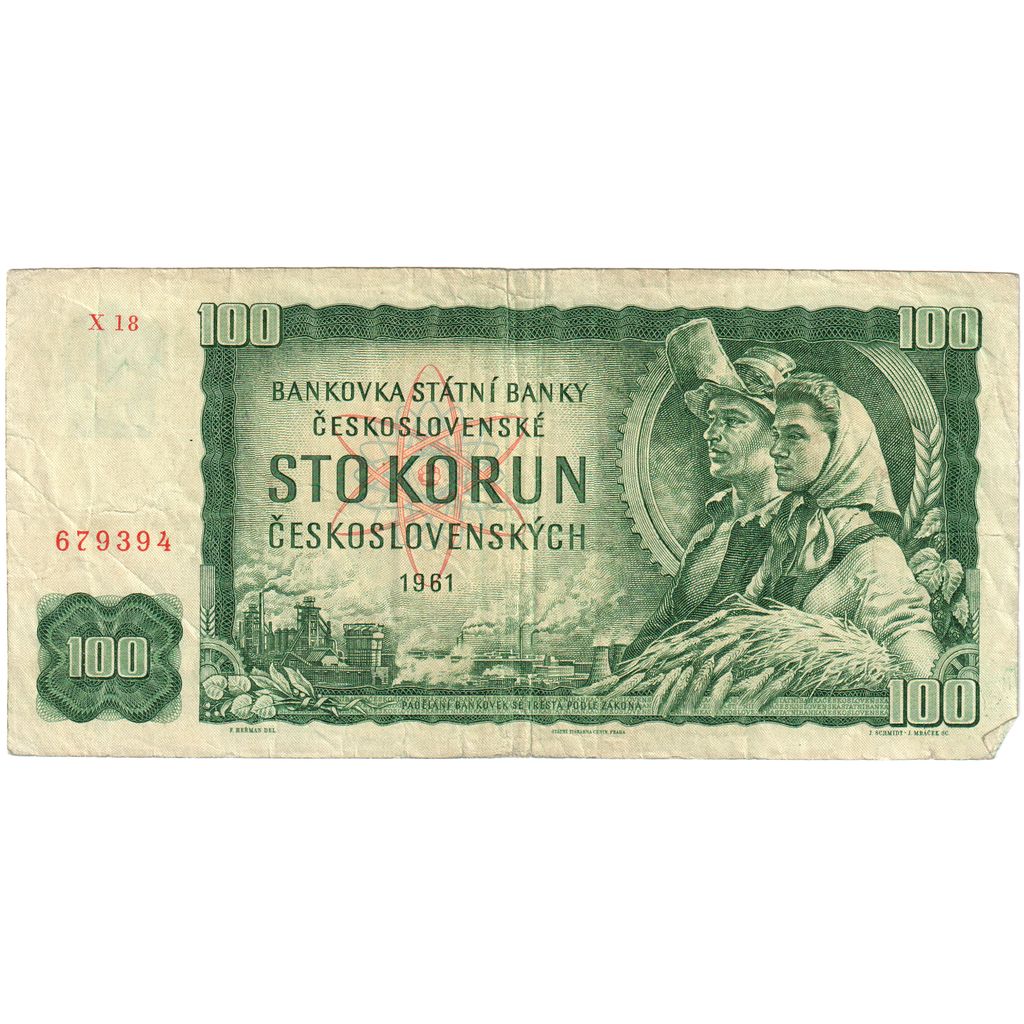 Czechosłowacja, 
  
  100 koron, 
  
  VF(30-35)