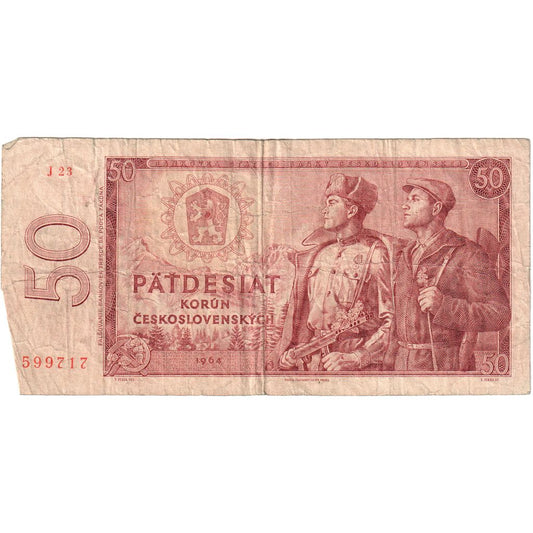 Banknot, 
  
  Czechosłowacja, 
  
  50 koron