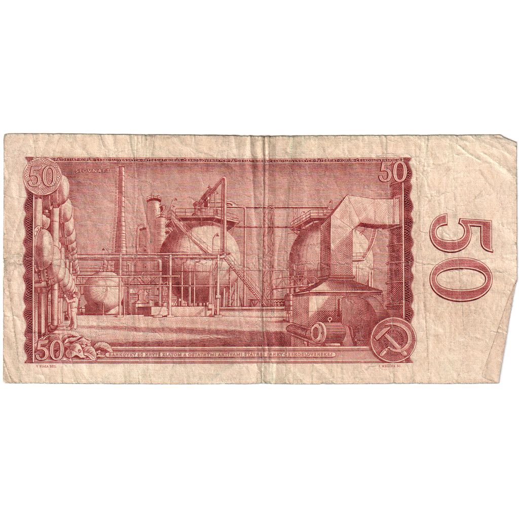 Banknot, 
  
  Czechosłowacja, 
  
  50 koron