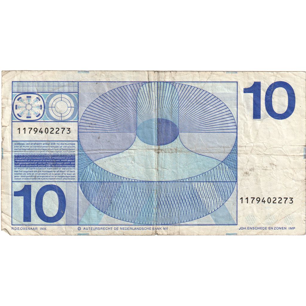 Niderlandy, 
  
  10 Guldenów, 
  
  1968