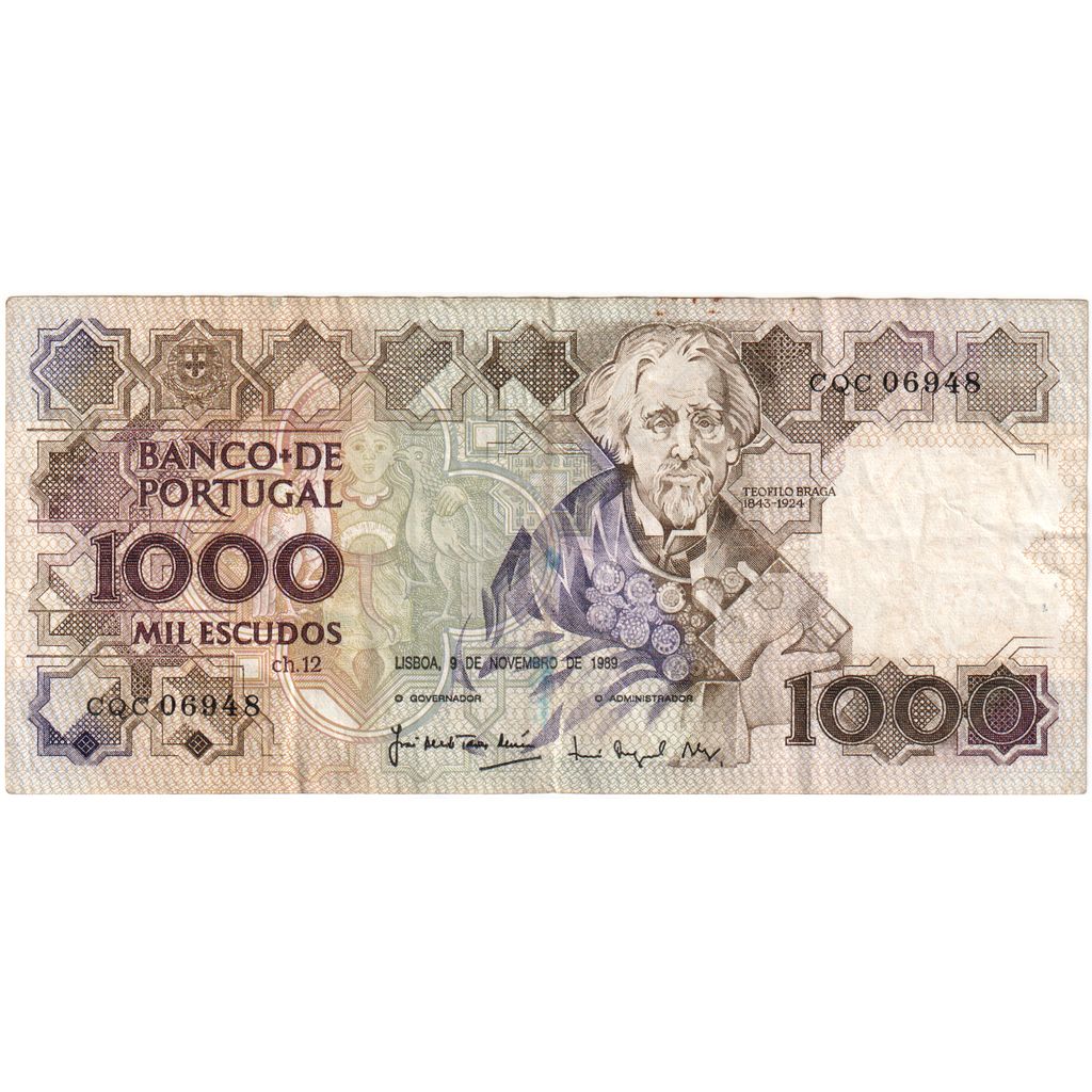 Portugalia, 
  
  1000 Escudo, 
  
  1989-11-09