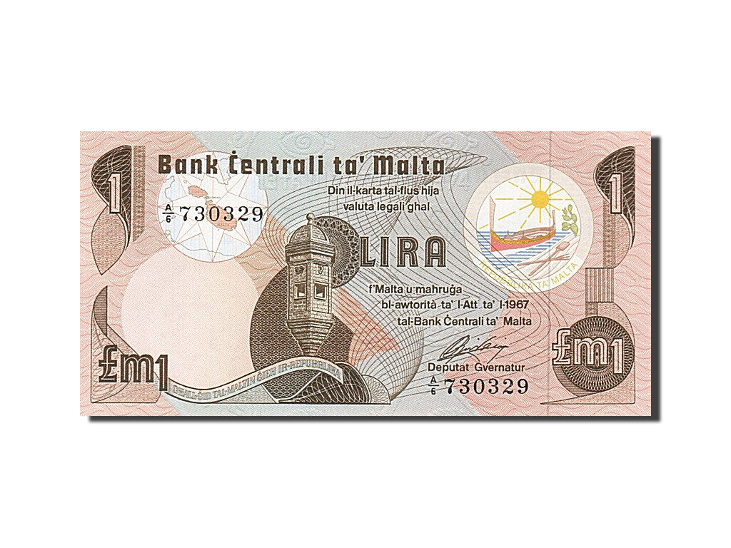 Banknot, 
  
  Malta, 
  
  1 lira