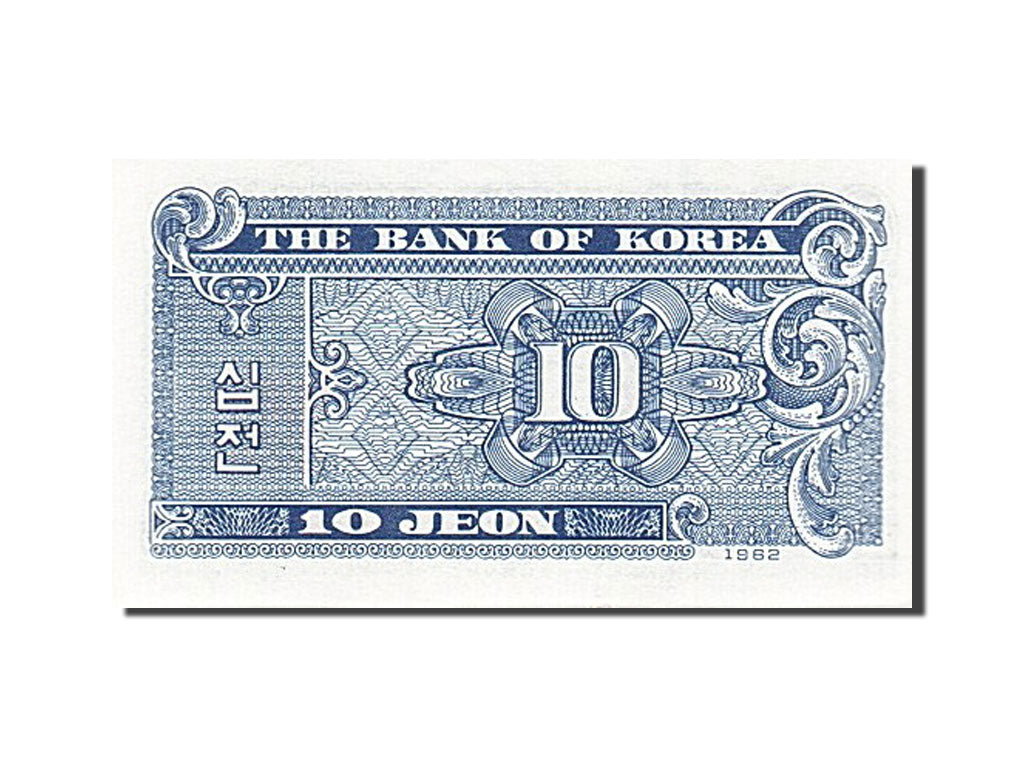 Banknot, 
  
  Korea Południowa, 
  
  10 Jeona