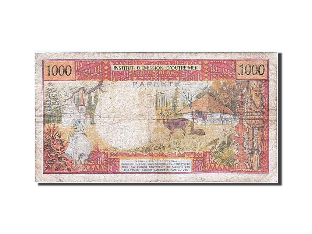 Banknot, 
  
  Tahiti, 
  
  1000 franków