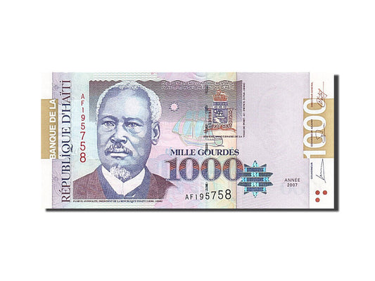 Banknot, 
  
  Haiti, 
  
  1000 Gourde