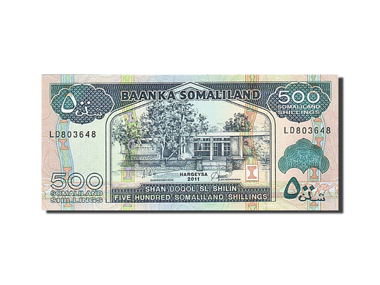 Banknot, 
  
  Somaliland, 
  
  500 szylingów = 500 szylinów