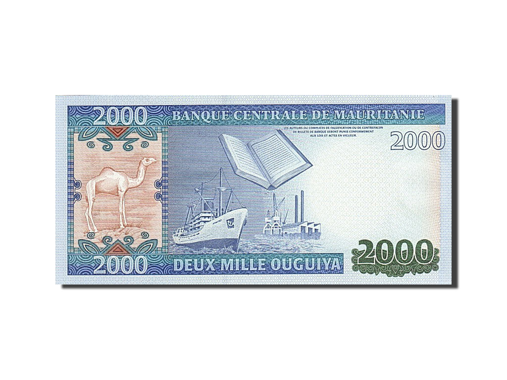 Banknot, 
  
  Mauretania, 
  
  2000 Ouguiya