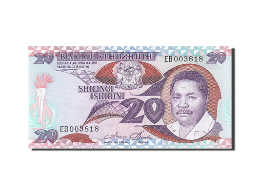 Banknot, 
  
  Tanzania, 
  
  20 Shilingi