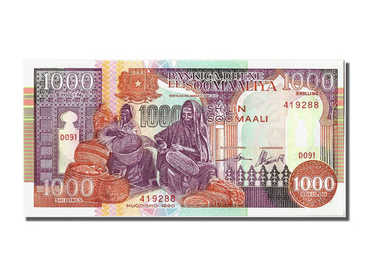 Banknot, 
  
  Somali, 
  
  1000 Shilin = 1000 Szylingów