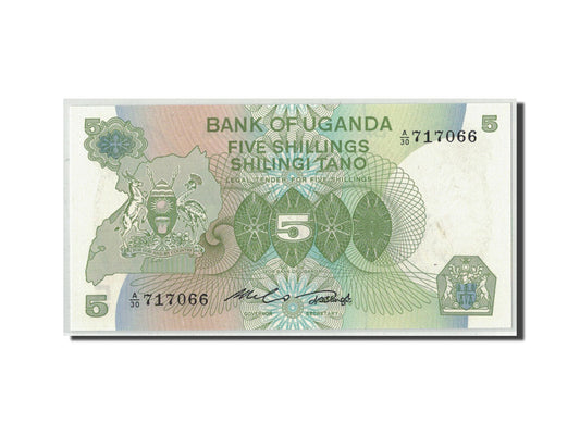 Banknot, 
  
  Uganda, 
  
  5 szylingów