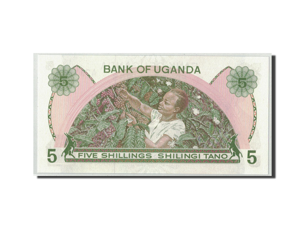 Banknot, 
  
  Uganda, 
  
  5 szylingów