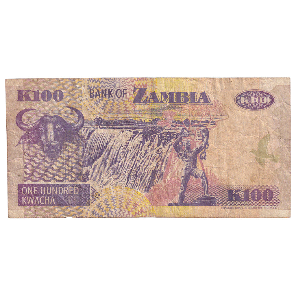 Banknot, 
  
  Zambia, 
  
  100 Kwacha