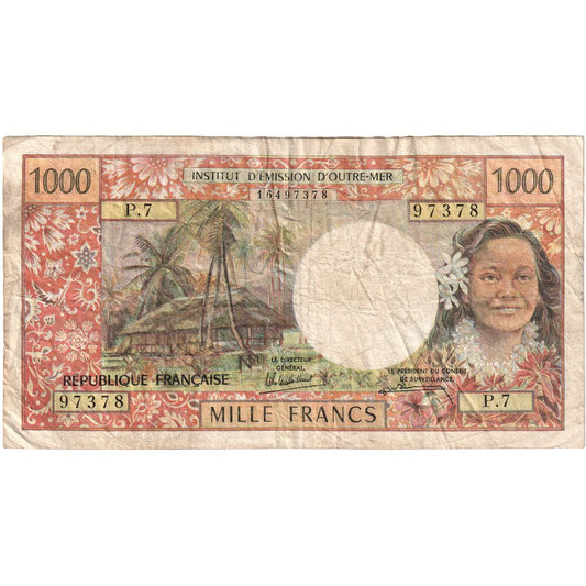 Tahiti, 
  
  1000 franków, 
  
  1985