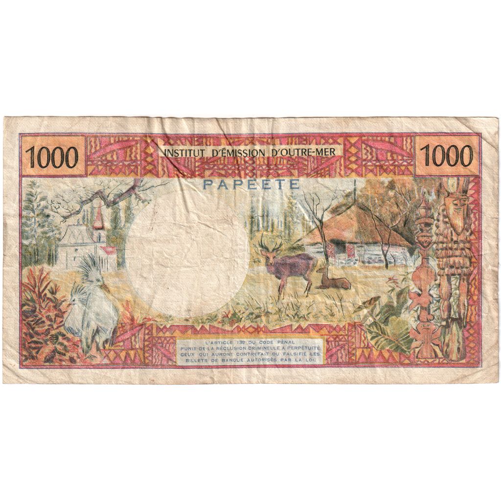 Tahiti, 
  
  1000 franków, 
  
  1985