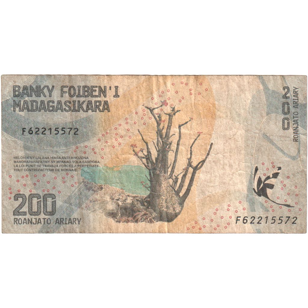 Madagaskar, 
  
  200 Ariary, 
  
  WF(40-45)