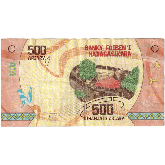 Madagaskar, 
  
  500 ariarów, 
  
  VF(30-35)