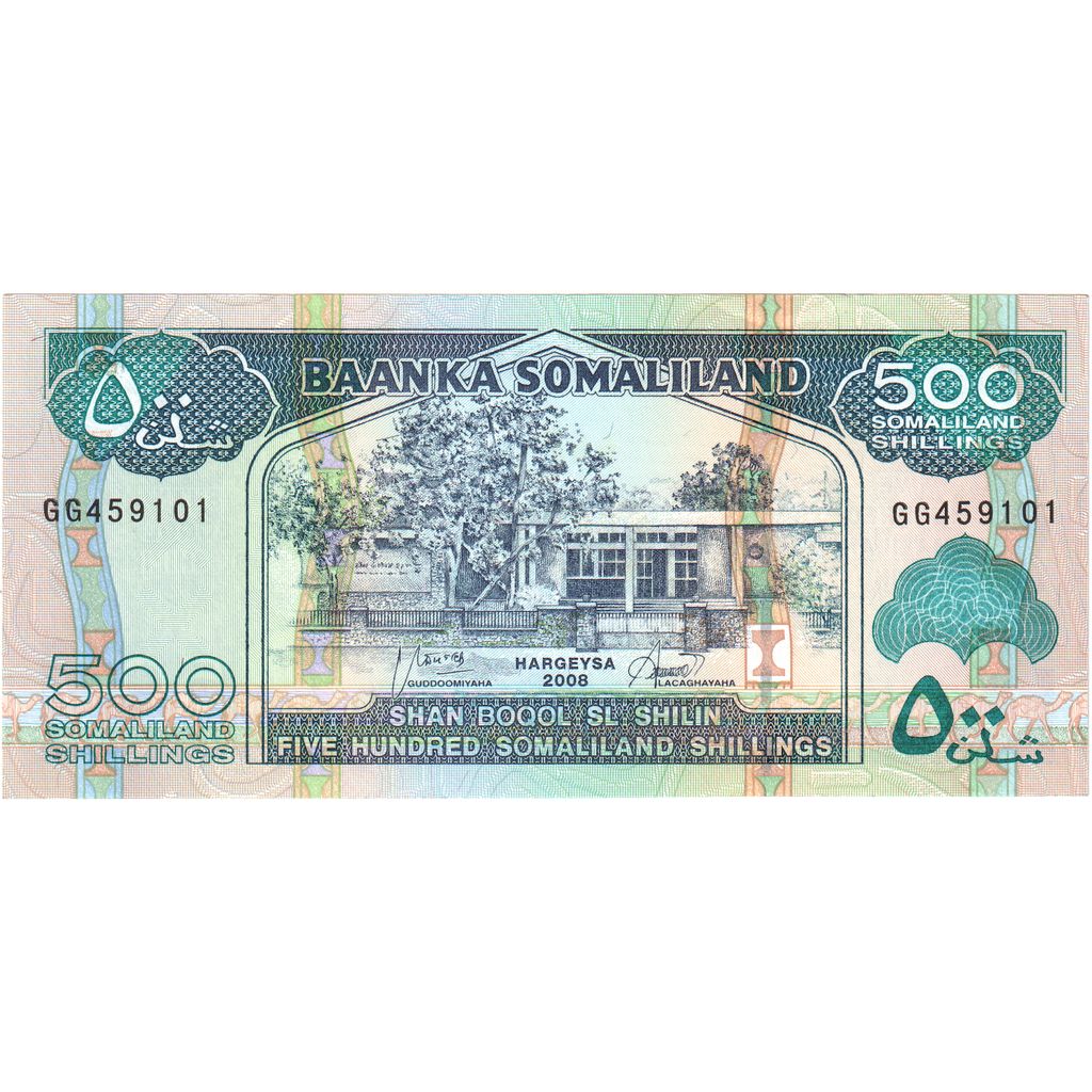 Somaliland, 
  
  500 szylingów = 500 szylinów, 
  
  UNC(65-70)