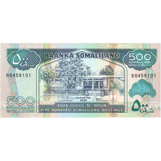 Somaliland, 
  
  500 szylingów = 500 szylinów, 
  
  UNC(65-70)