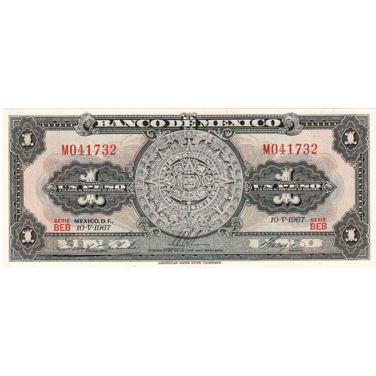 Meksyk, 
  
  1 peso, 
  
  10.05.1967