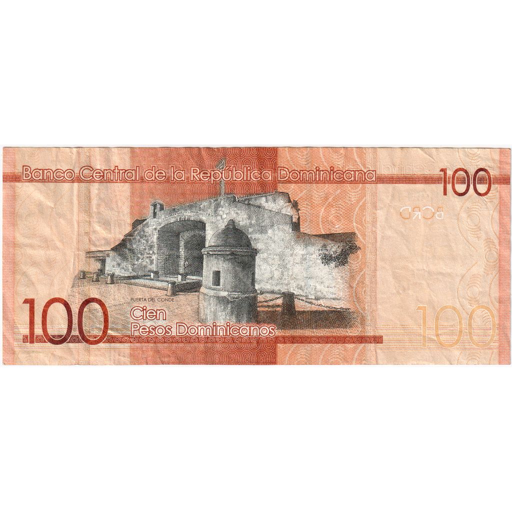 Dominikana, 
  
  100 peso dominikańskich, 
  
  WF(40-45)