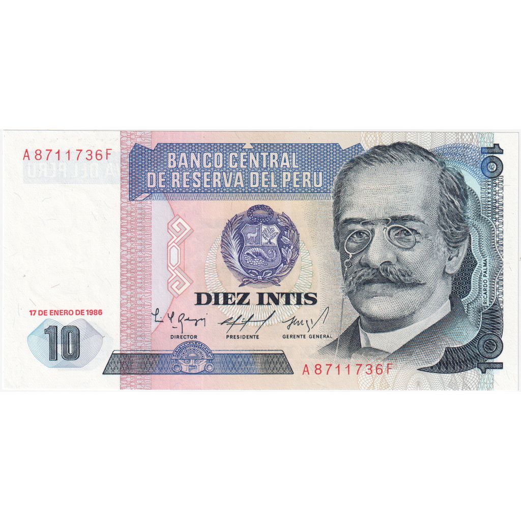 Peru, 
  
  10 Intisów, 
  
  17.01.1986