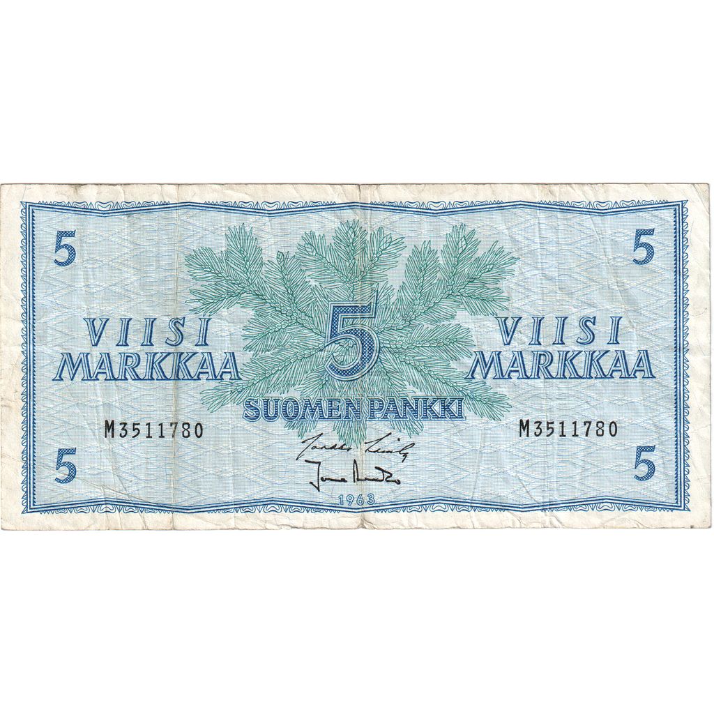 Finlandia, 
  
  5 Markkaa, 
  
  F(12-15)