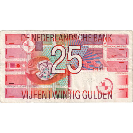 Niderlandy, 
  
  25 Guldena, 
  
  1989-04-05