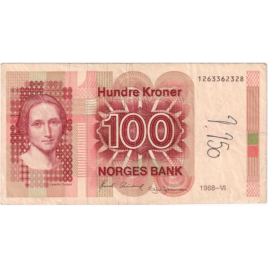 Norwegia, 
  
  100 koron, 
  
  VF(20-25)