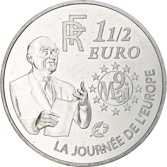 Francja, 
  
  1 1/2 Euro, 
  
  Roberta Schumana