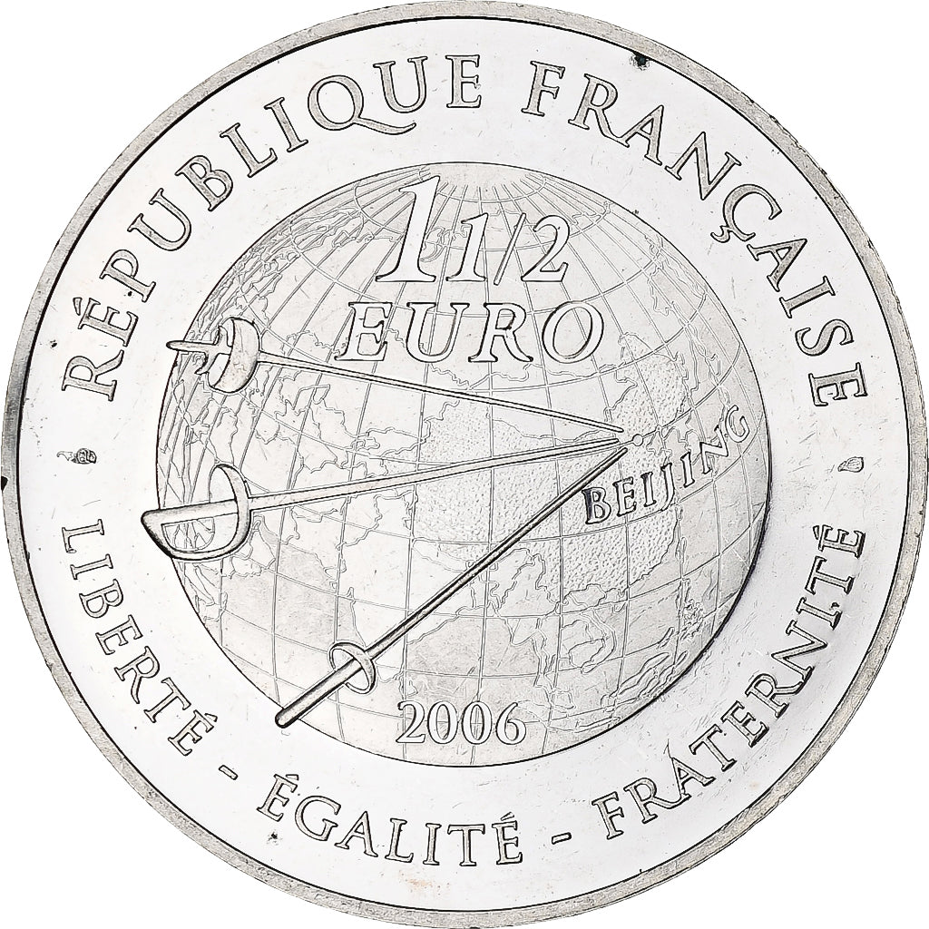 Francja, 
  
  1 1/2 Euro, 
  
  JO 2008 Escrime