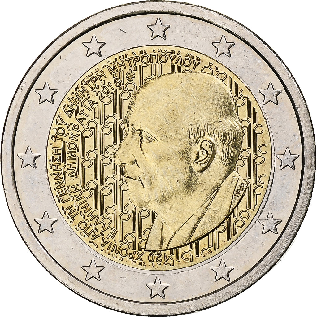 Griechenland, 
  
  2 euro, 
  
  Dymitr Mitropoulos