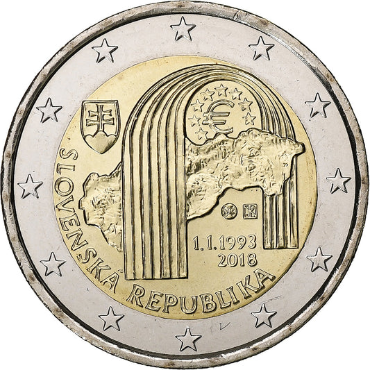 Słowak, 
  
  2 euro, 
  
  2018