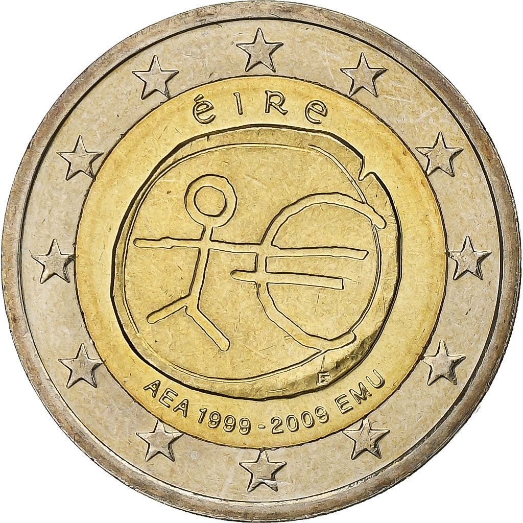 REPUBLIKA IRLANDIA, 
  
  2 euro, 
  
  Europäische Währungsunion