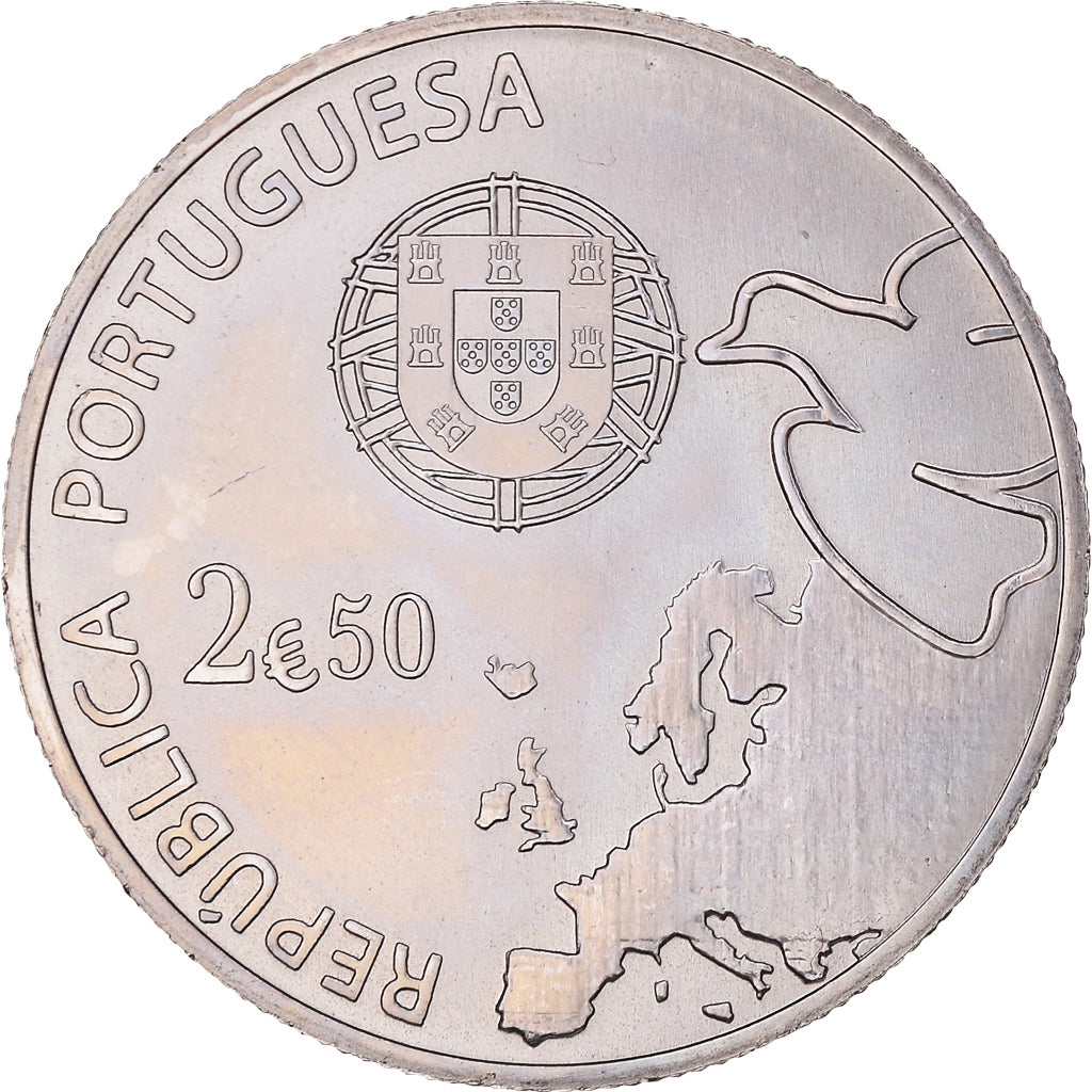 Portugalia, 
  
  2,5 EURO, 
  
  70 Jahre alt w Europie