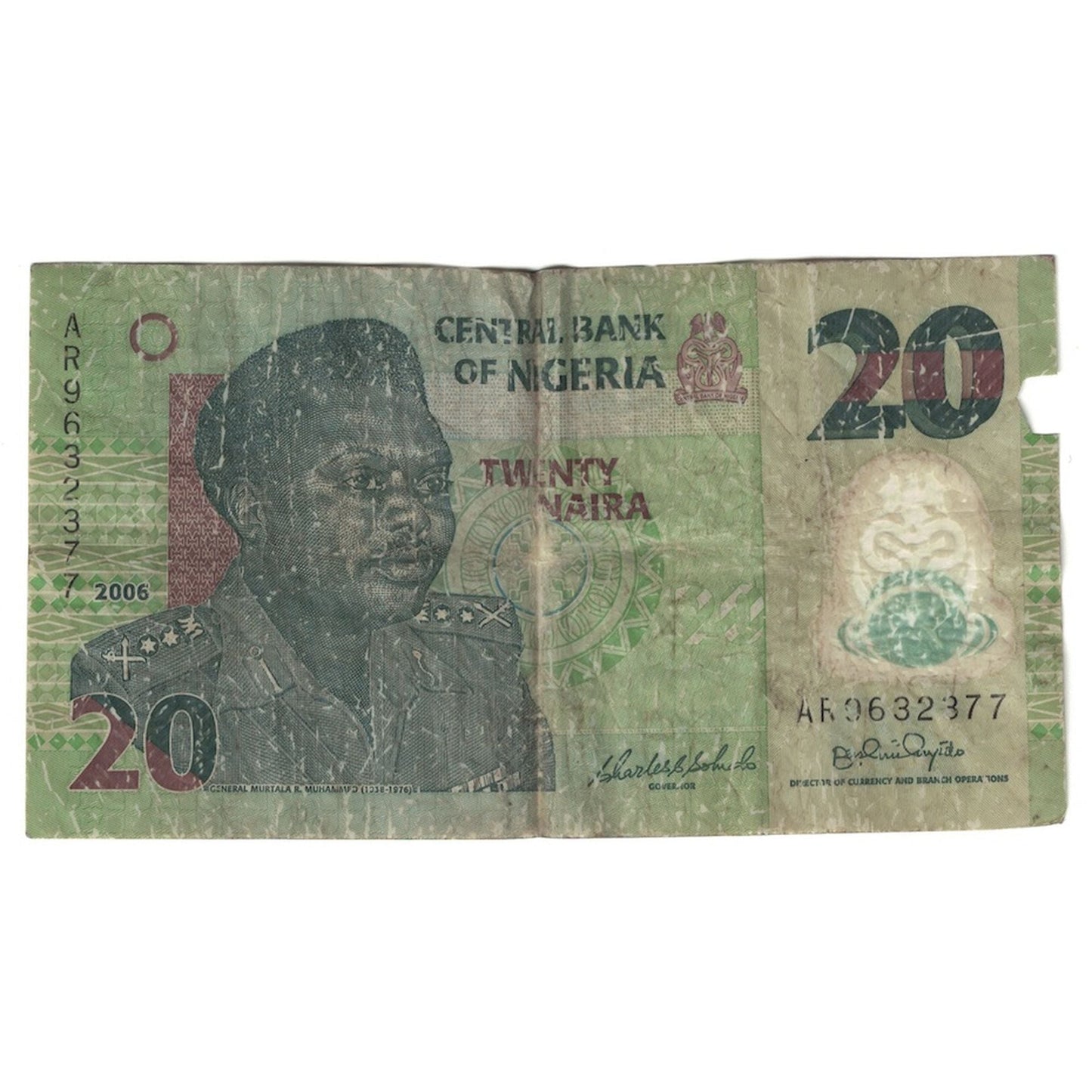 Banknot, 
  
  Nigeria, 
  
  20 Naira