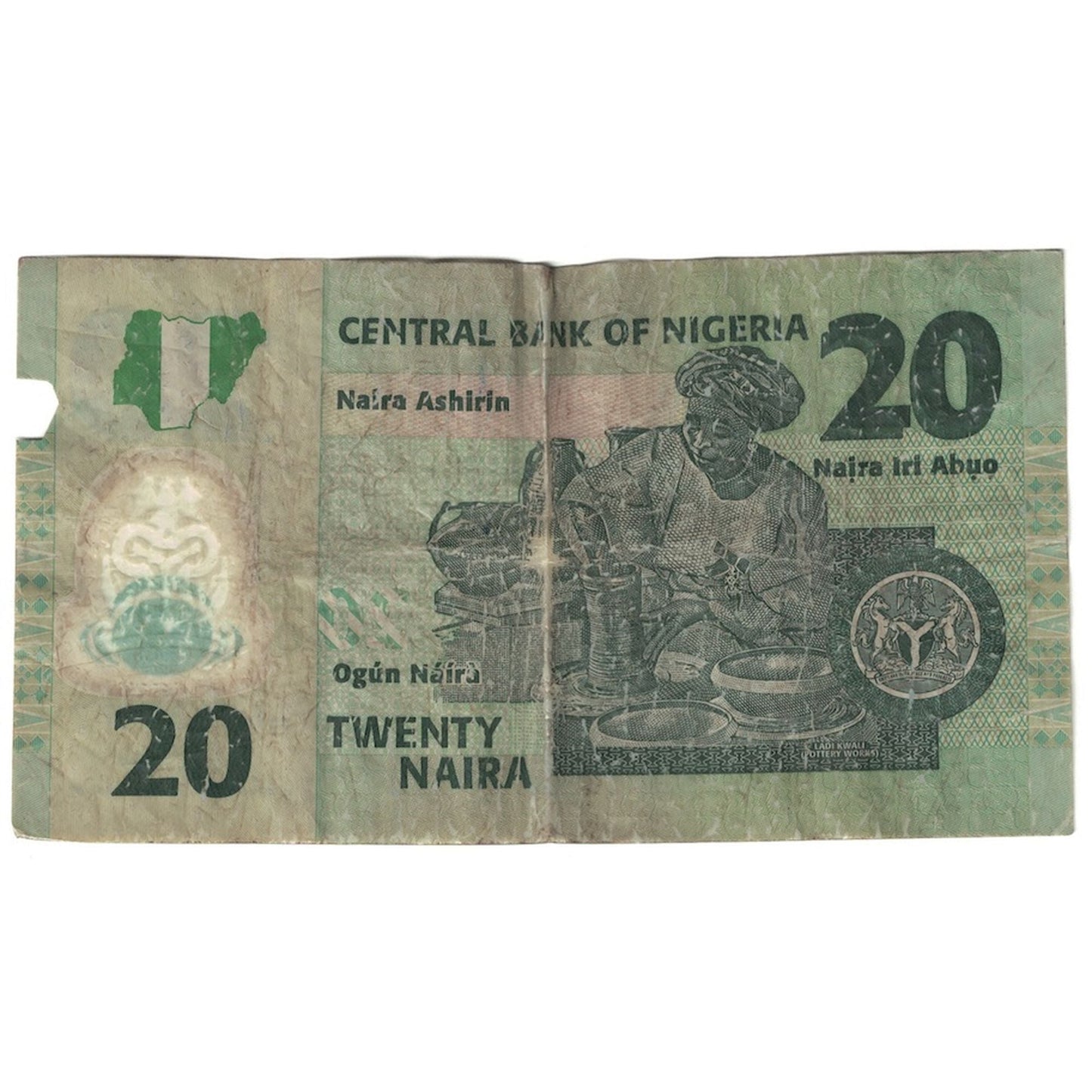 Banknot, 
  
  Nigeria, 
  
  20 Naira