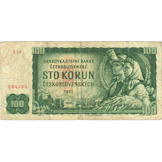 Banknot, 
  
  Czechosłowacja, 
  
  100 koron