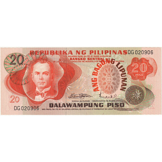 Filipiny, 
  
  20 Piso, 
  
  1969