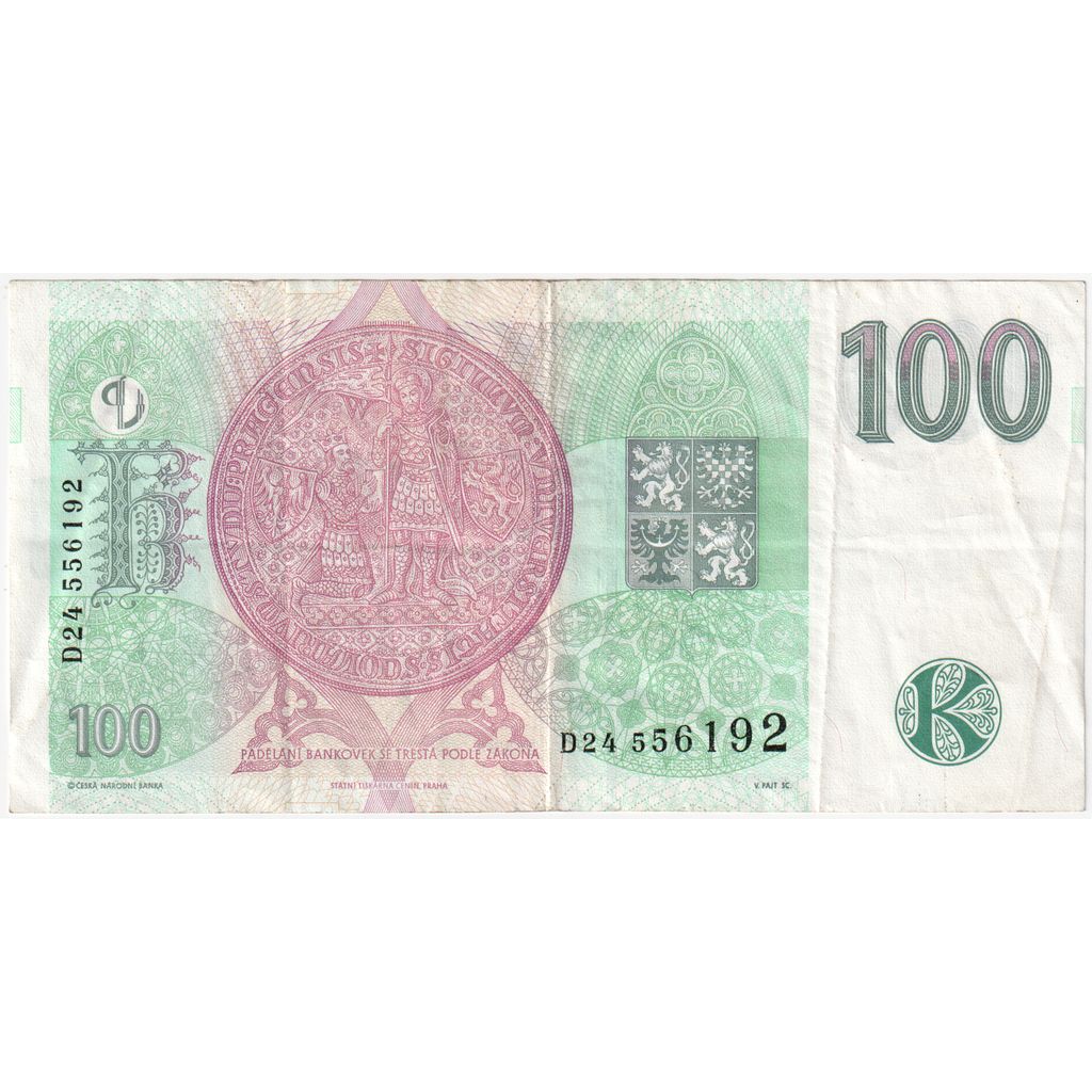 Czechy, 
  
  100 koron, 
  
  UA(55-58)