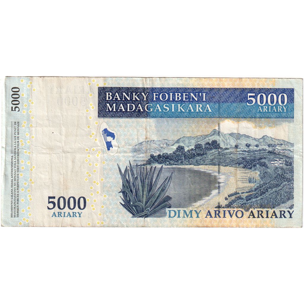 Madagaskar, 
  
  5000 ariarów, 
  
  WF(40-45)