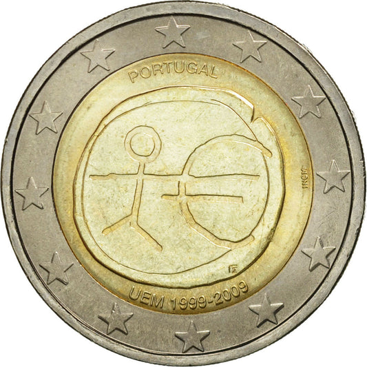 Portugalia, 
  
  2 euro, 
  
  10 Jahre Euro